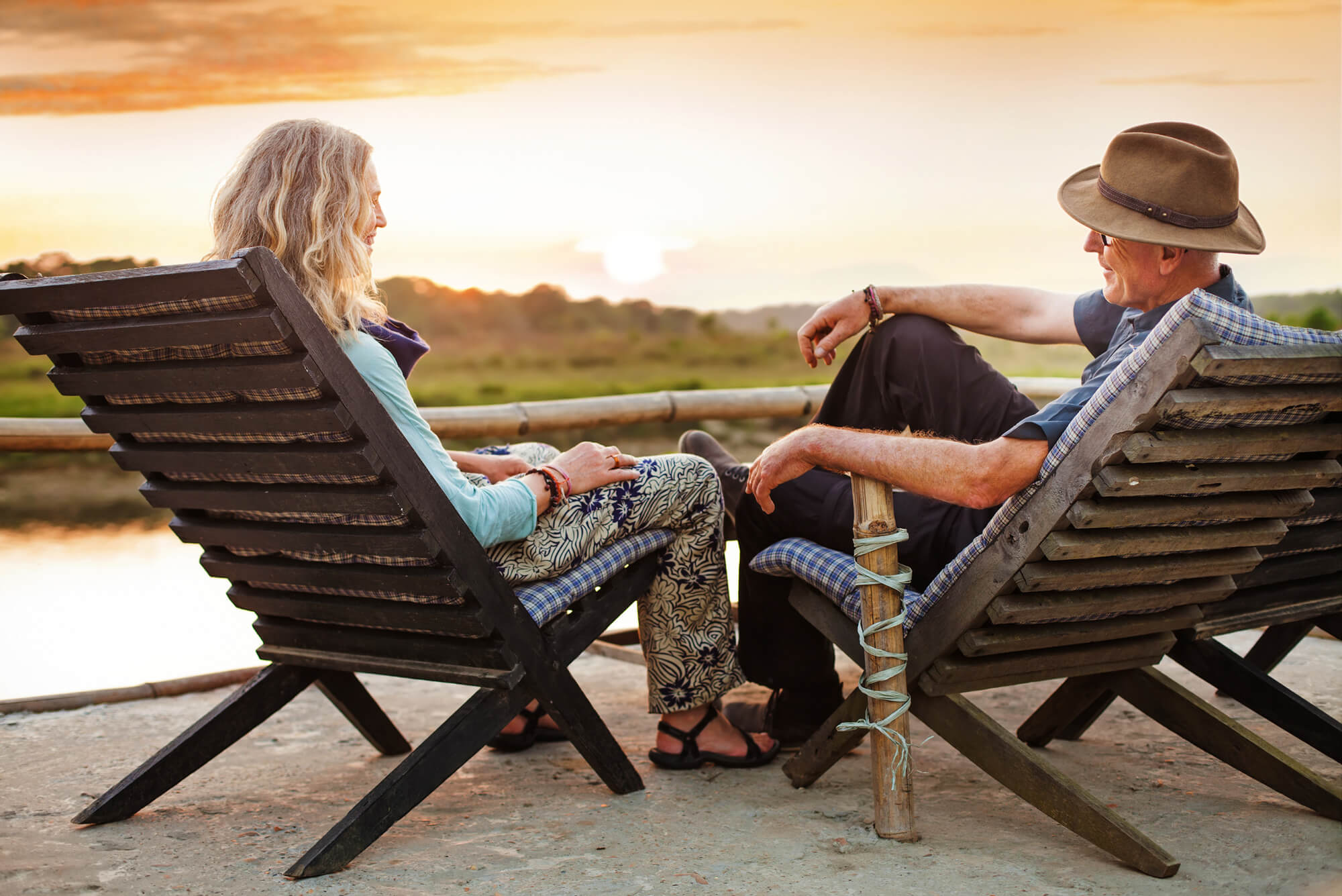 Buffalo – Indiana Seniors relaxing during the sunset (1) Get Indiana Medicare Advantage plans with Buffalo Health Advisors